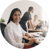 People working at desk