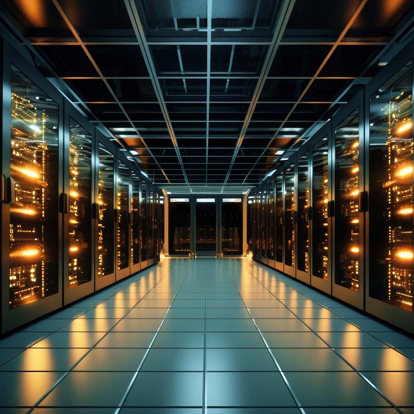 Room full of server racks